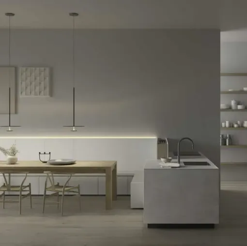  Cucina su misura M2 Linea Omnia Kandia Bianco di Meson's Cucine