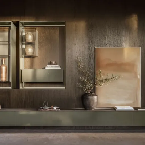  Parete Attrezzata Sistema LT40 Ortica di Lema