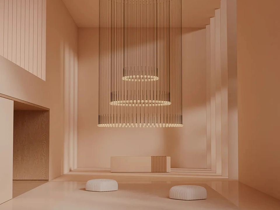 Algorithm free pendant lamp by Vibia
