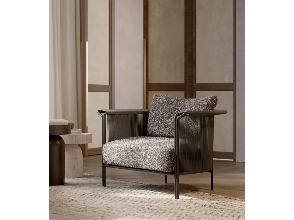 Lema Alton armchair in leather and fabric