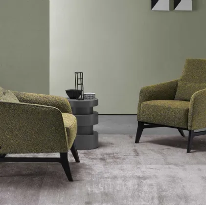 Ascot armchair with low backrest by Bodema.