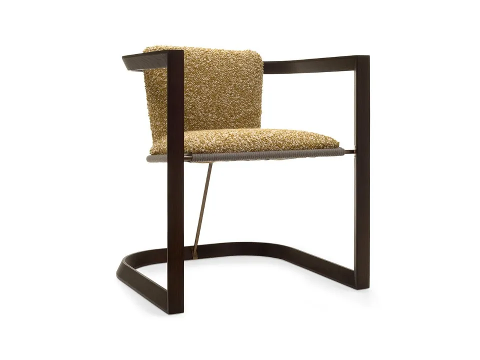 Boma 45 armchair in fabric and solid wood by Bodema.