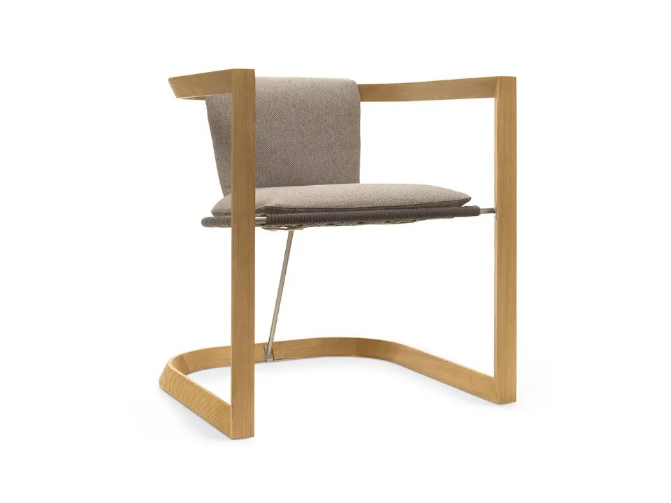 Boma 45 armchair in fabric and solid wood by Bodema