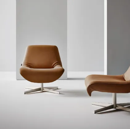 Ellison Leather Armchair by Bonaldo