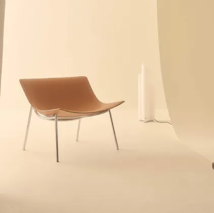 Omega leather armchair by Lema