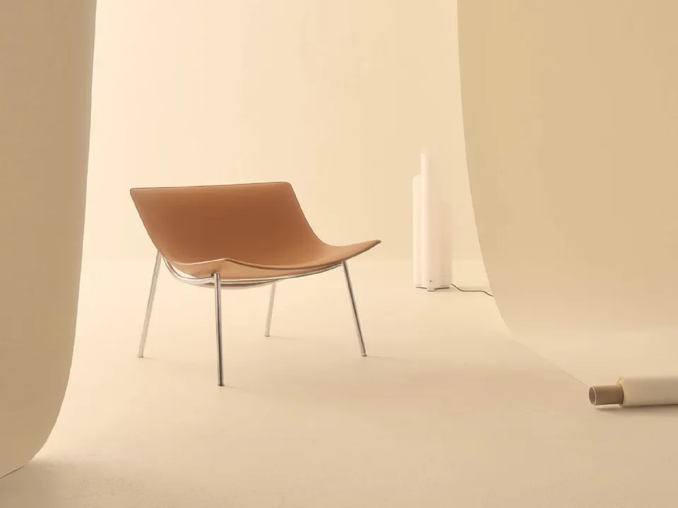 Omega leather armchair by Lema