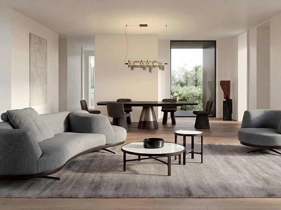 Bordone Upwood Sofa with Rotating Terminal by Alivar