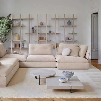 Land sofa with chaise lounge by Saba