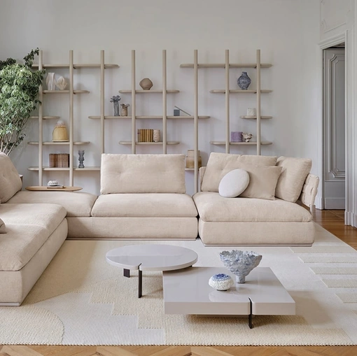 Land sofa with chaise lounge by Saba