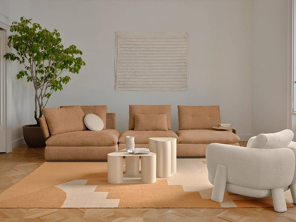 Land sofa with chaise lounge by Saba