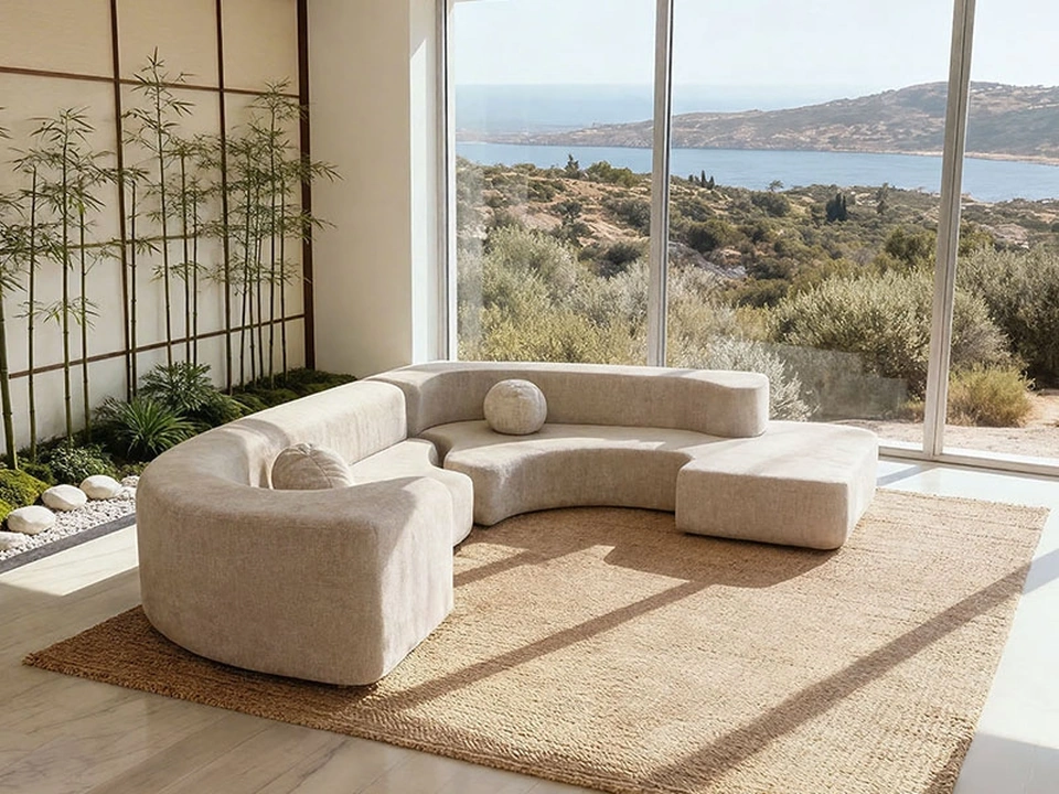 Lara Stilwood sofa with chaise by Alivar