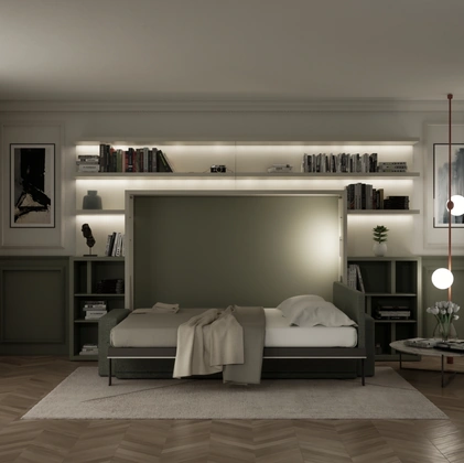Horizontal hidden bed Atena by Clei