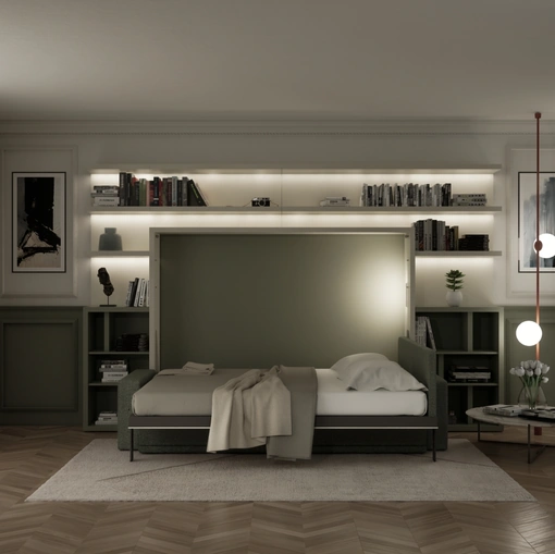 Horizontal hidden bed Atena by Clei