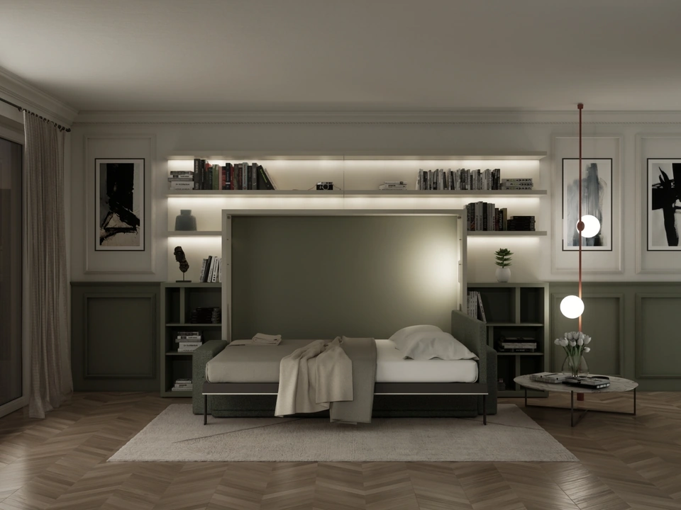 Horizontal hidden bed Atena by Clei