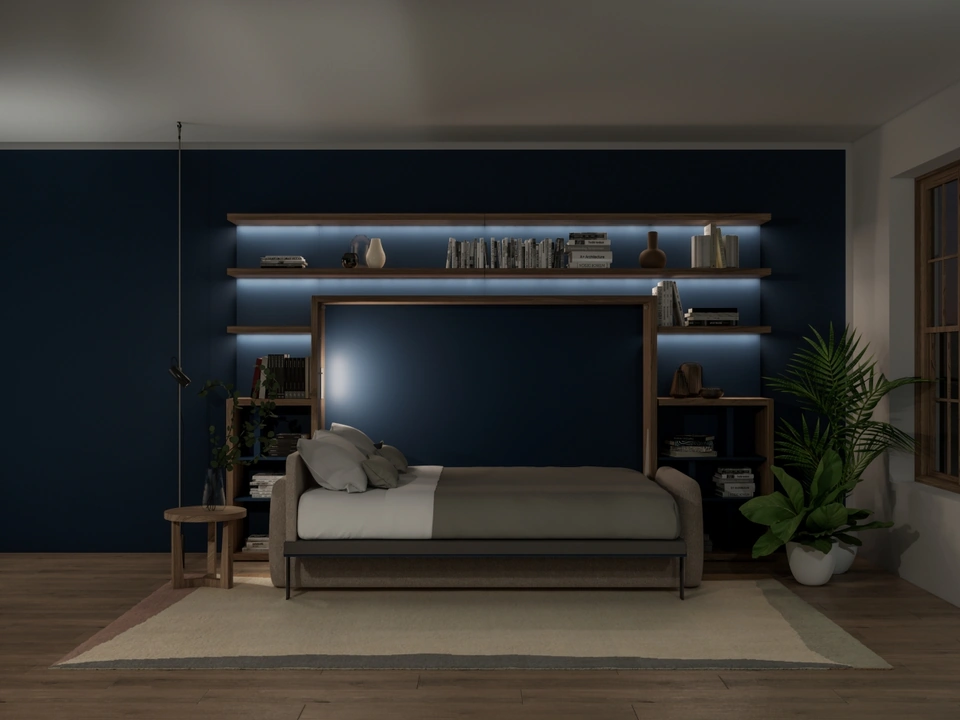 Minerva Horizontal 01 Wall Bed by Clei