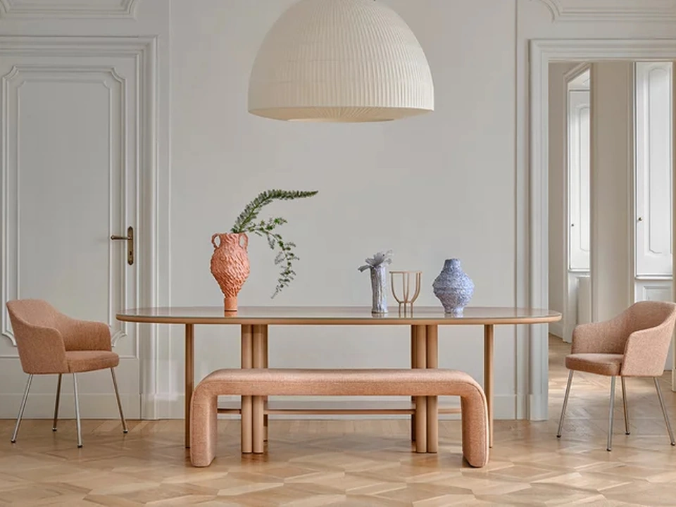 Anam Table with Saba Glass Top