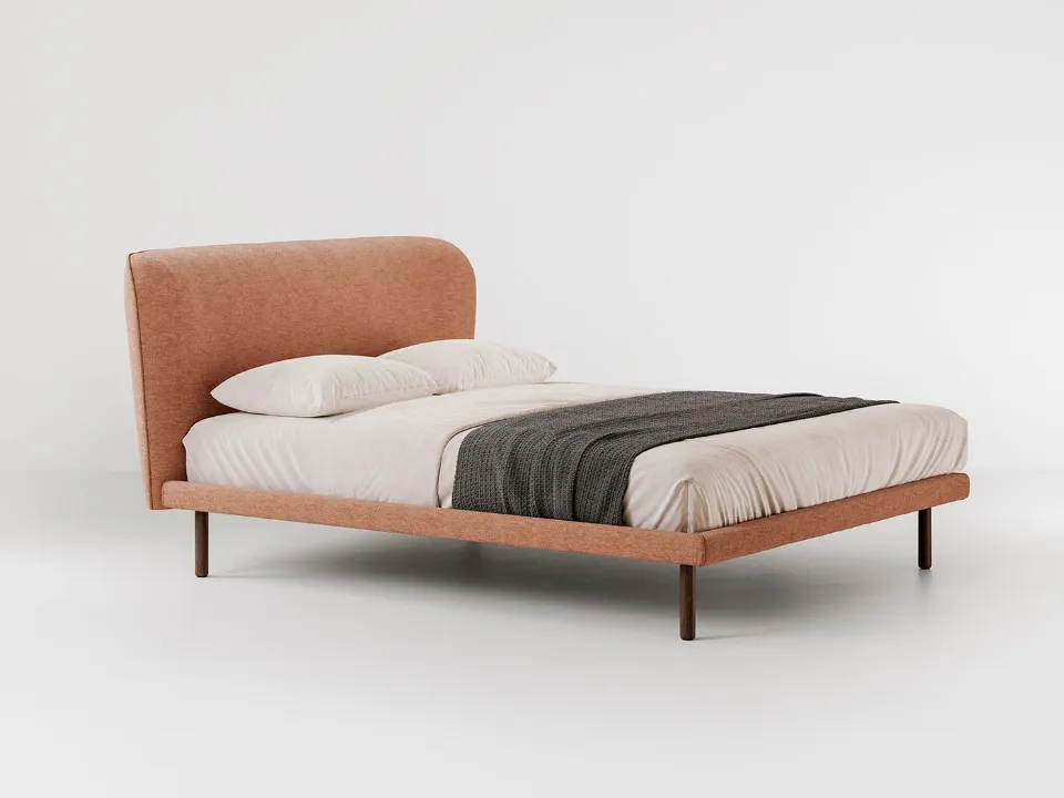 Padded bed Corolle by Bolzan Letti
