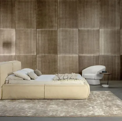 Bonaldo's leather Fluff bed.