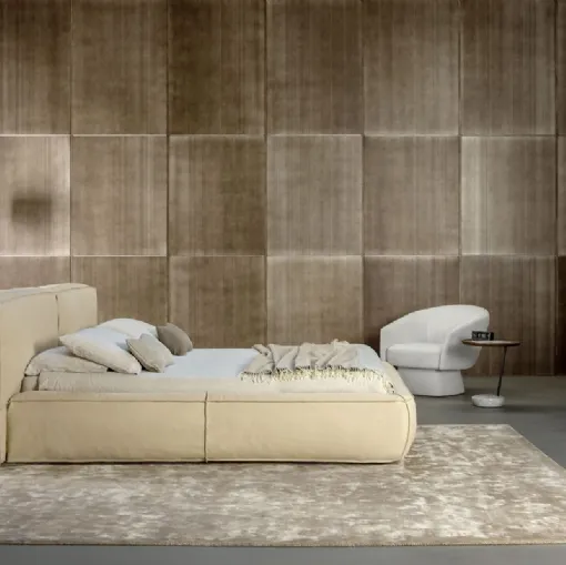 Bonaldo's leather Fluff bed.