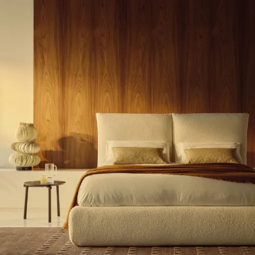 Upholstered Liz fabric bed by Bolzan Letti.