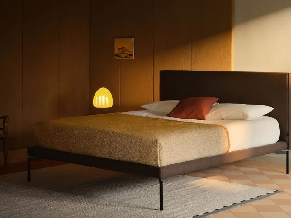 Metropolitan upholstered headboard bed by Bolzan Letti.