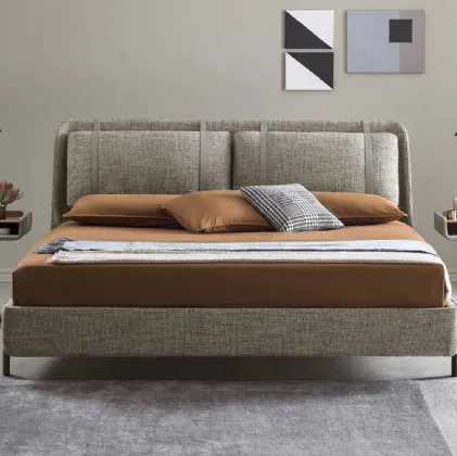 Nara bed with headboard by Bodema.