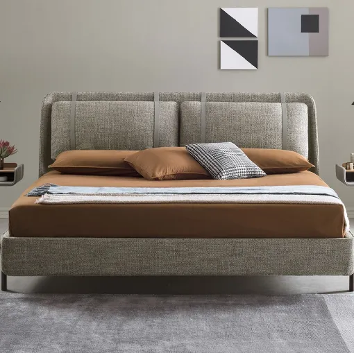 Nara bed with headboard by Bodema.