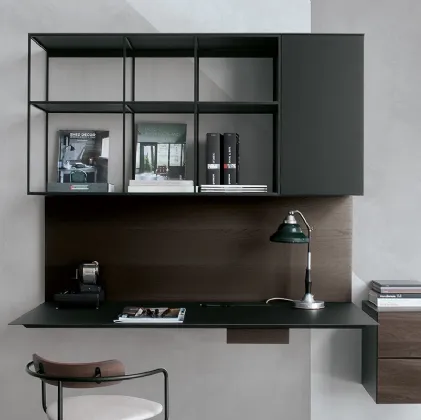 Atelier Configuration 10 bookcase in lacquered and steel by Extendo.