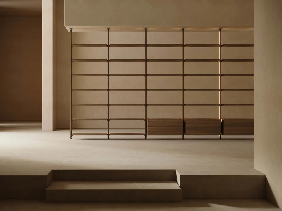 Dividing bookcase L25 by Lema