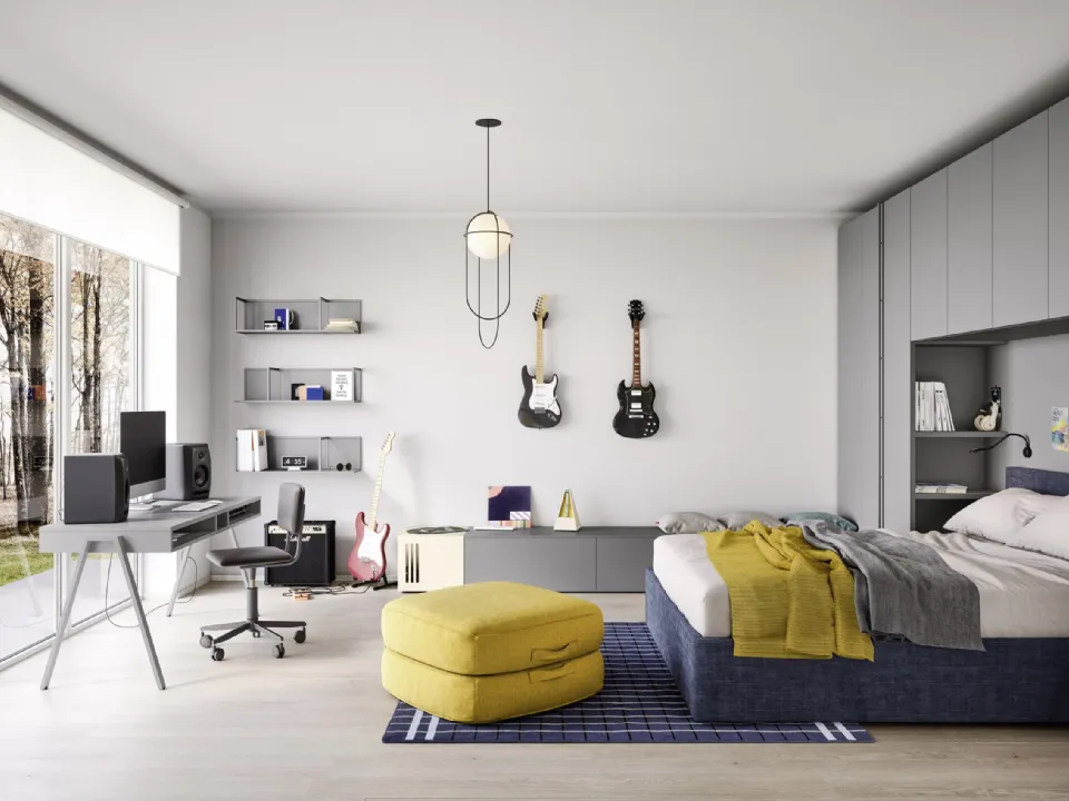 Loft bedroom with double bed Arial by Nidi