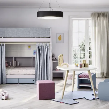 Bedroom with Ergo bunk beds by Nidi.