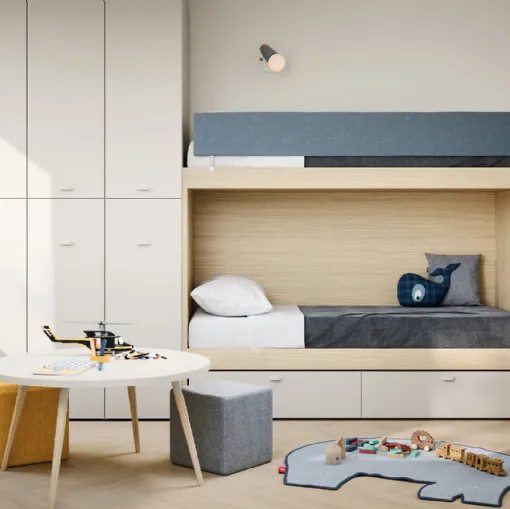 Bedroom with Nuk bunk beds by Nidi