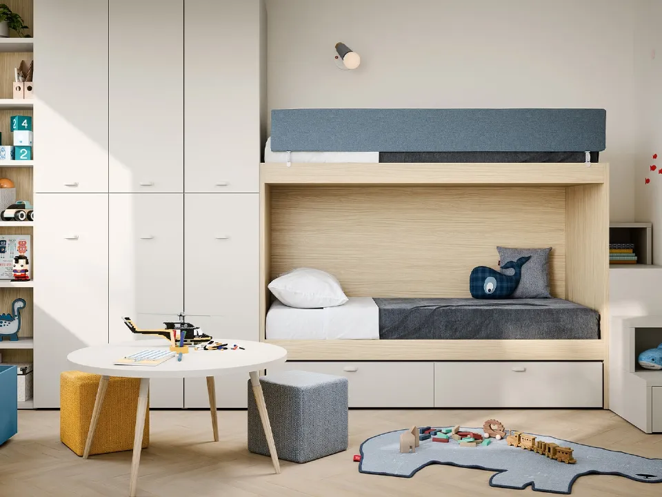 Bedroom with Nuk bunk beds by Nidi