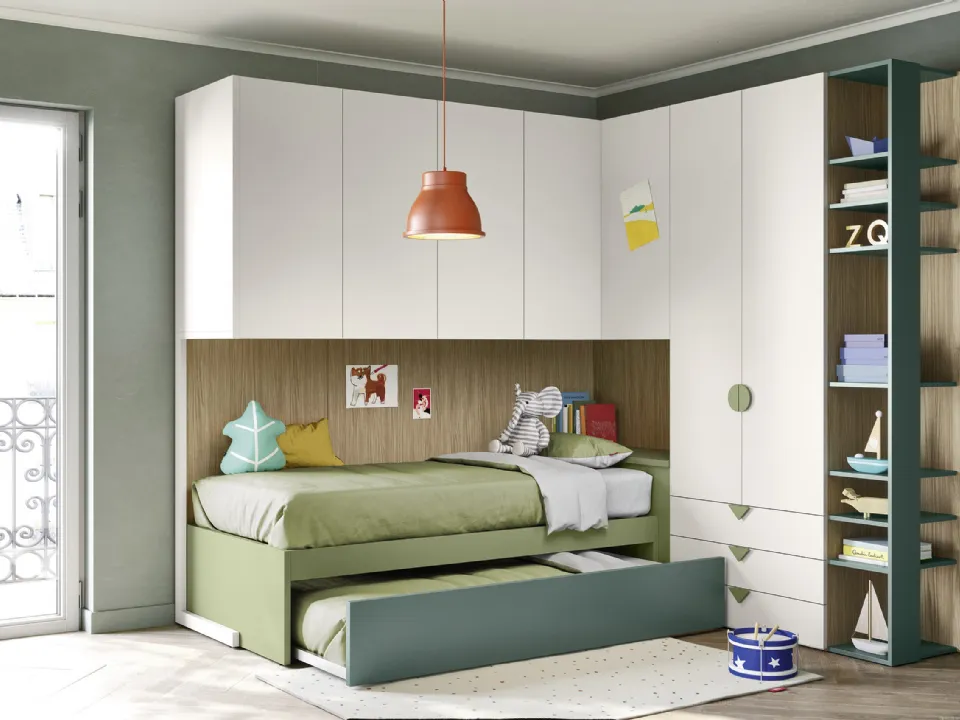 Loft bed with pull-out beds from Nidi