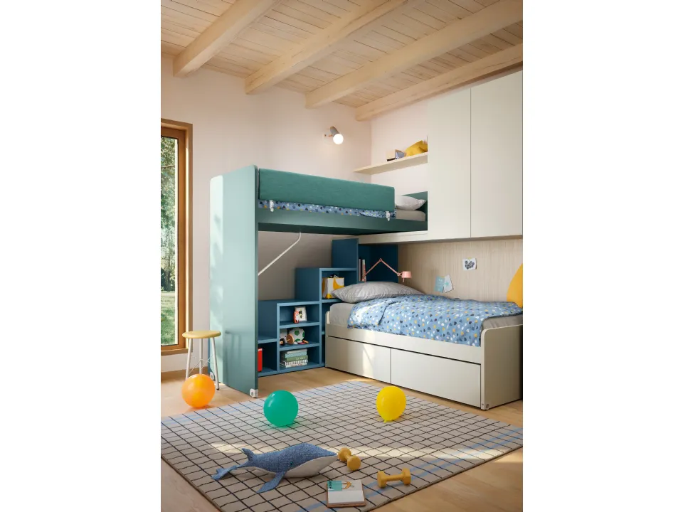Loft sliding bunk bed Slide by Nidi