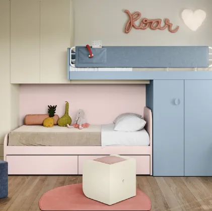 Bedroom with loft beds by Nidi