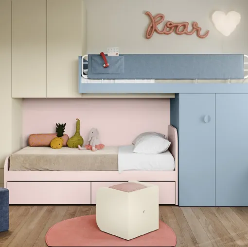 Bedroom with loft beds by Nidi