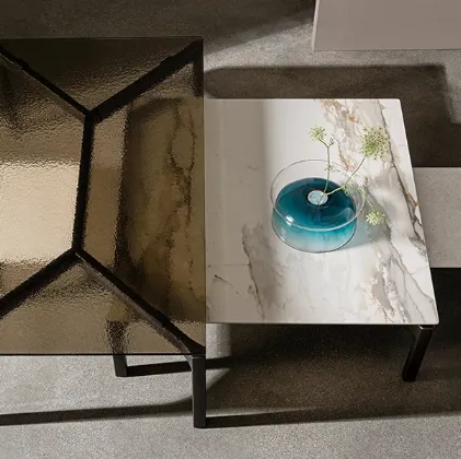 Bone coffee table in ceramic or glass by Sovet.