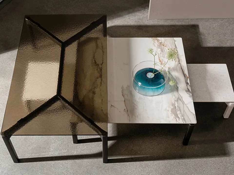 Bone coffee table in ceramic or glass by Sovet.