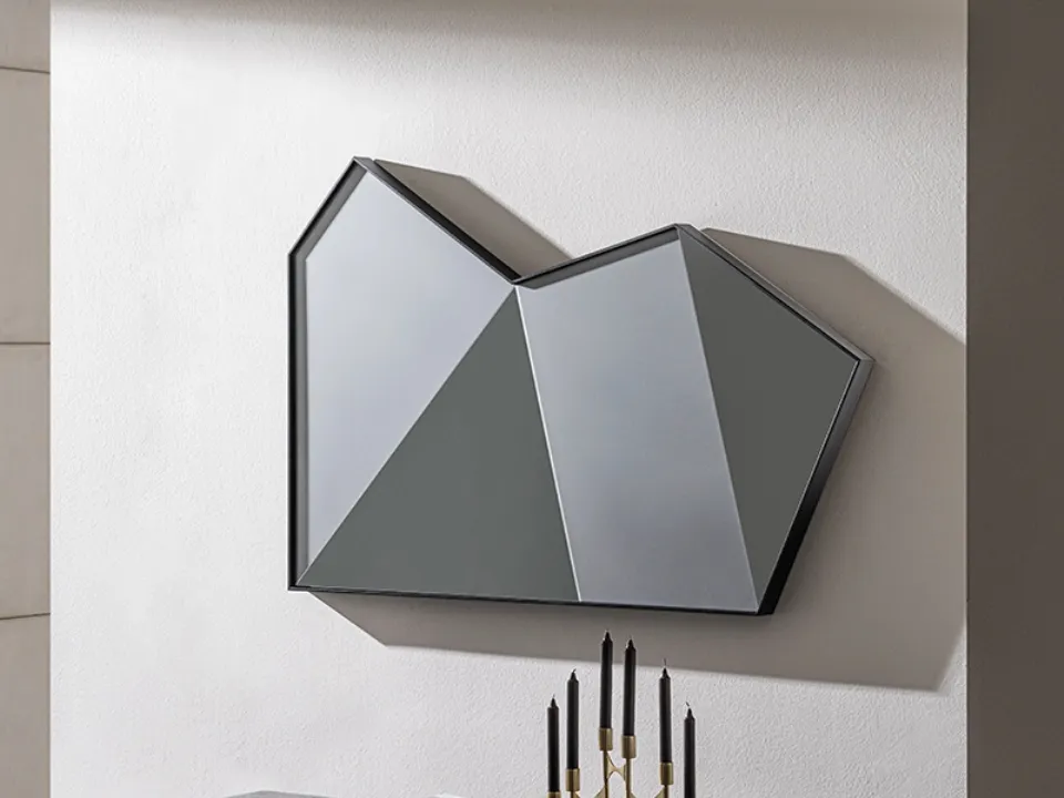 Origani mirror with metal frame by Sovet