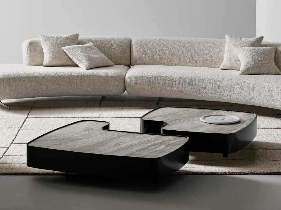 Aspen side table with ceramic top by Bonaldo.