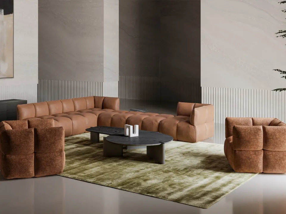 Wooden Flatiron coffee table by Bonaldo