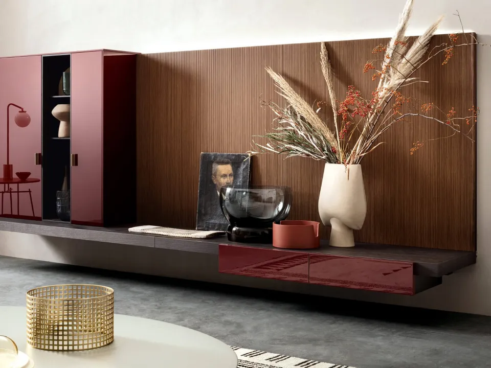 Equipped Wall System LT40 Granata by Lema