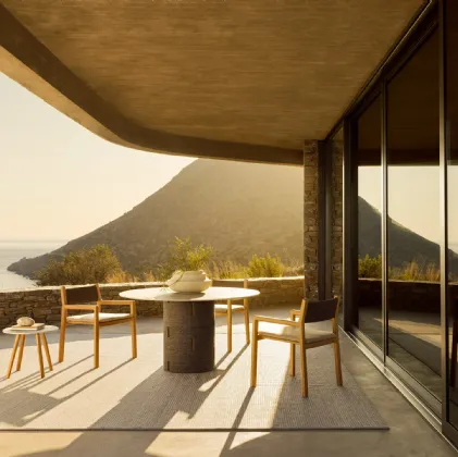 Chair Gianna Armchair in fabric and Varaschin wood