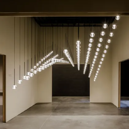 Algorithm grid suspension lamp by Vibia.