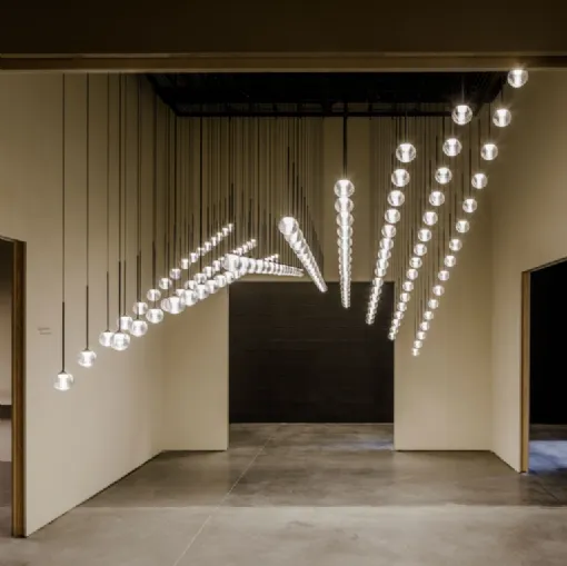 Algorithm grid suspension lamp by Vibia.