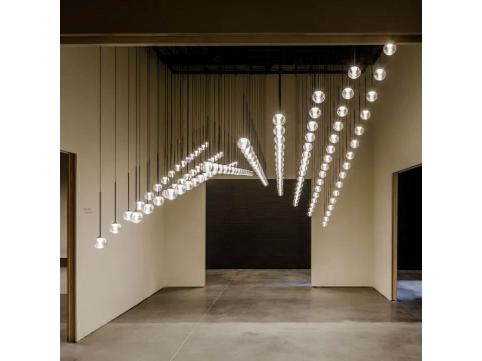Algorithm grid suspension lamp by Vibia.