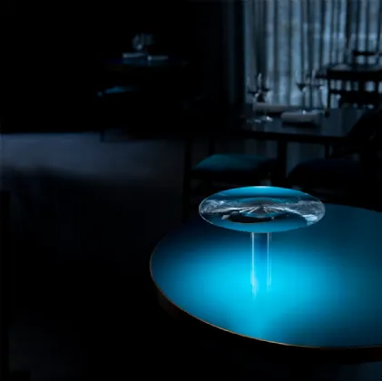 Table lamp in metal and methacrylate Vis à Vis by Davide Groppi