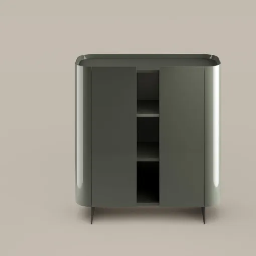 Vertical Madia Arragan in lacquered glossy wood by Bonaldo