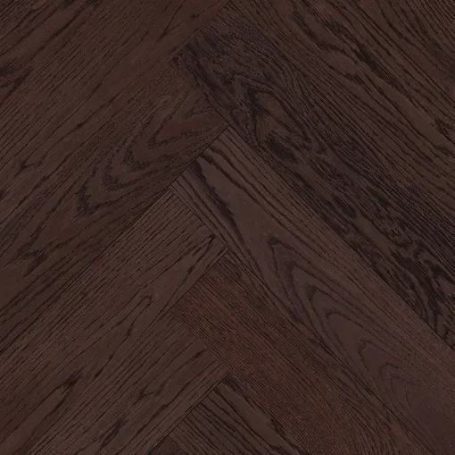 Parquet floor with Mahogany Assiti Spine in oak essence by Giacobazzi.